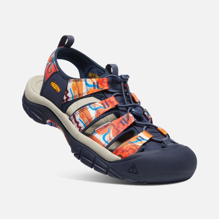 Groovy Orange-Navy Keen Men's Newport x Outdoor Afro