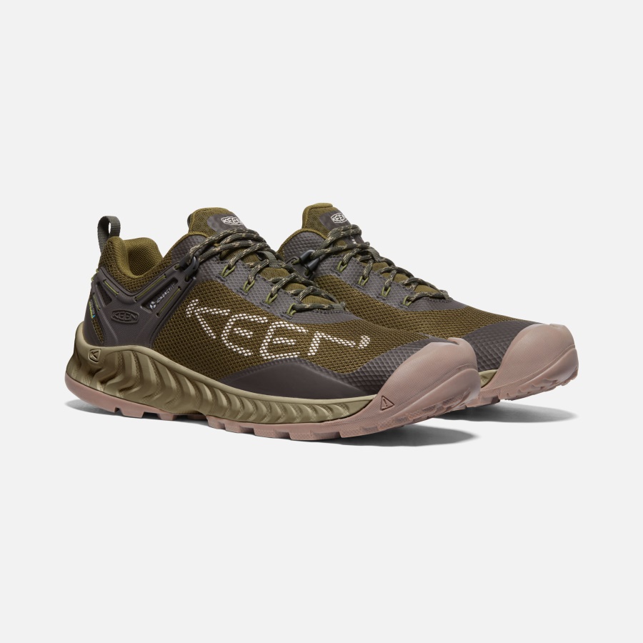 Keen Dark Olive-Black Olive Men's NXIS EVO Waterproof Shoe