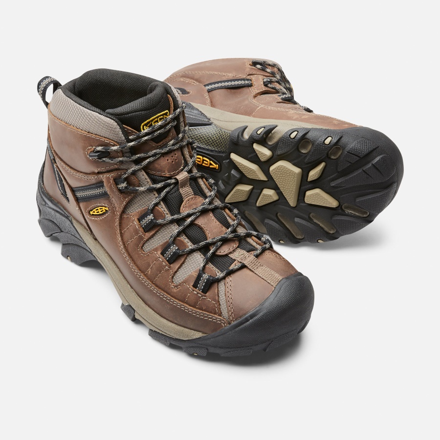 Shitake-Brindle Keen Men's Targhee II Waterproof Mid Wide