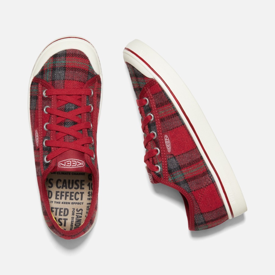 Keen Red Plaid-Red Dahlia Women's Elsa V Sneaker