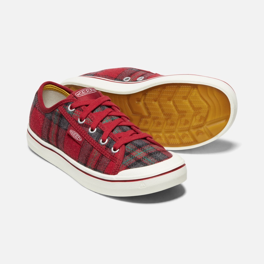 Keen Red Plaid-Red Dahlia Women's Elsa V Sneaker