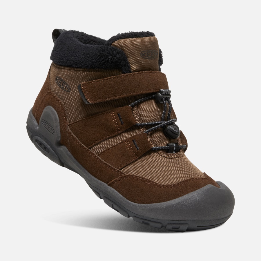 Keen Dark Earth-Black Big Kids' Knotch Chukka