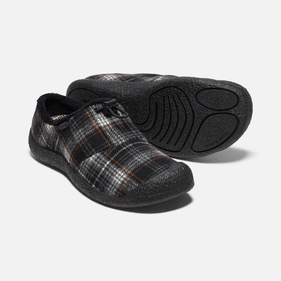 Black Plaid-Steel Grey Keen Women's Howser III Slide