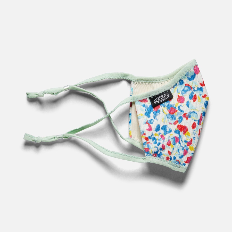 White Floral Keen KEEN Mask Small Print
