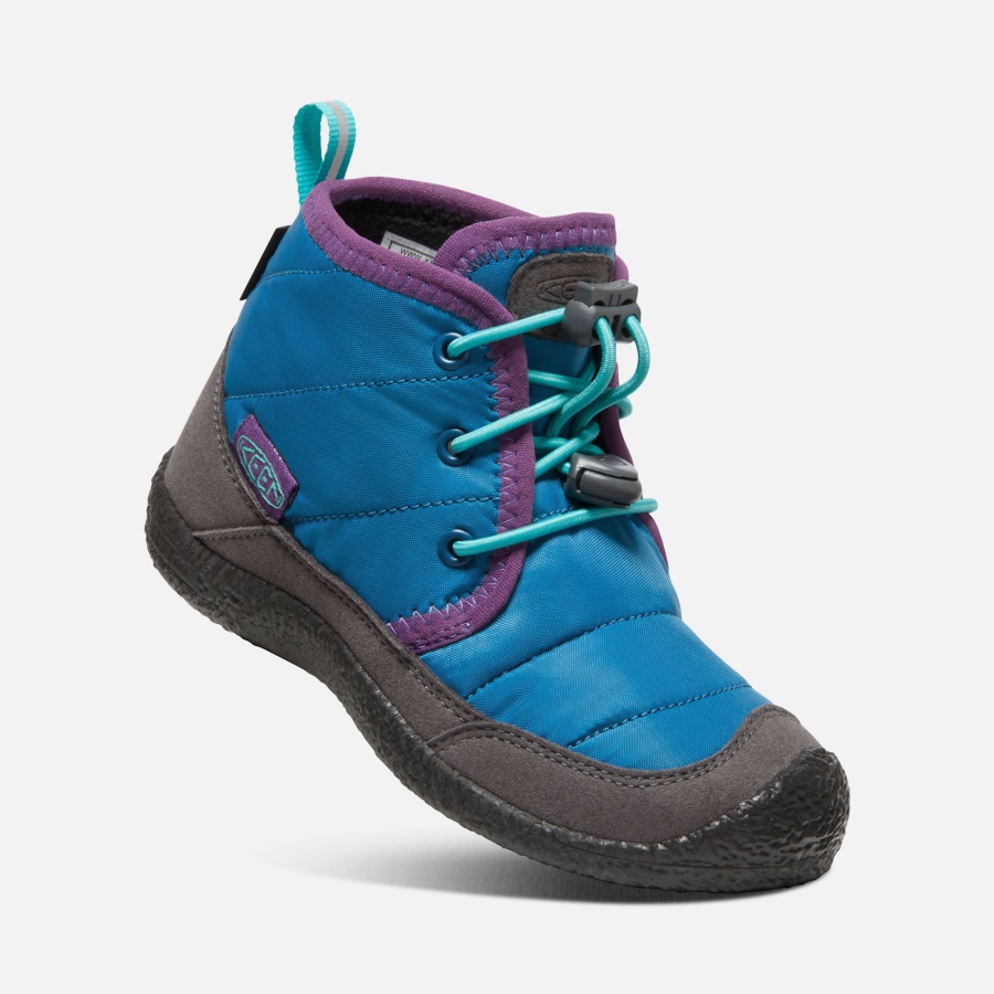 Mykonos Blue-Atlantis Keen Little Kids' Howser II Waterproof Chukka