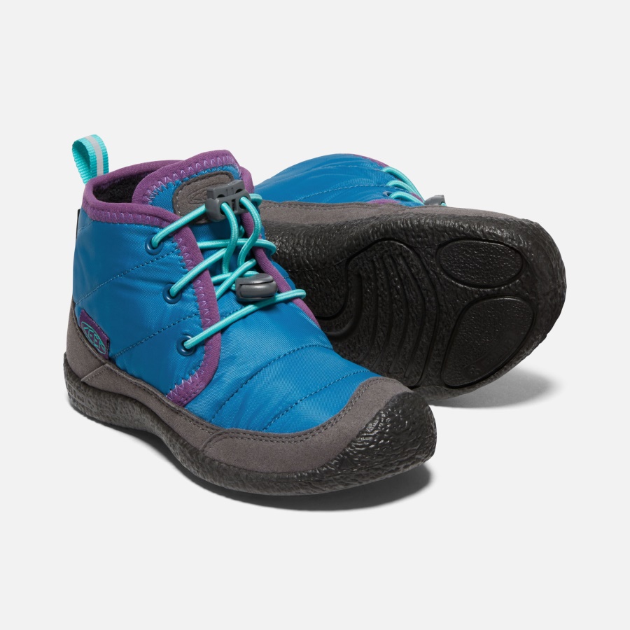 Mykonos Blue-Atlantis Keen Little Kids' Howser II Waterproof Chukka