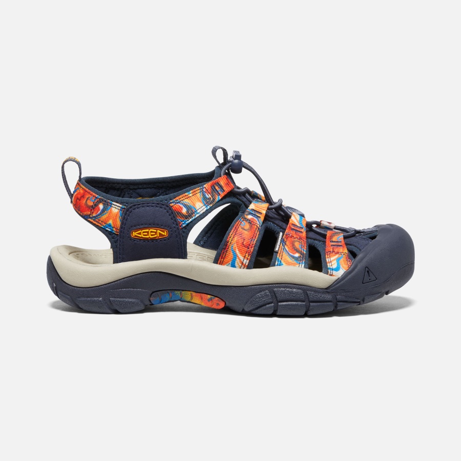 Groovy Orange-Navy Women's Newport x Outdoor Afro Keen