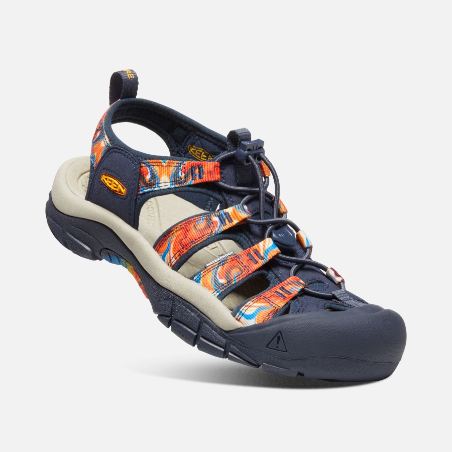 Groovy Orange-Navy Women's Newport x Outdoor Afro Keen