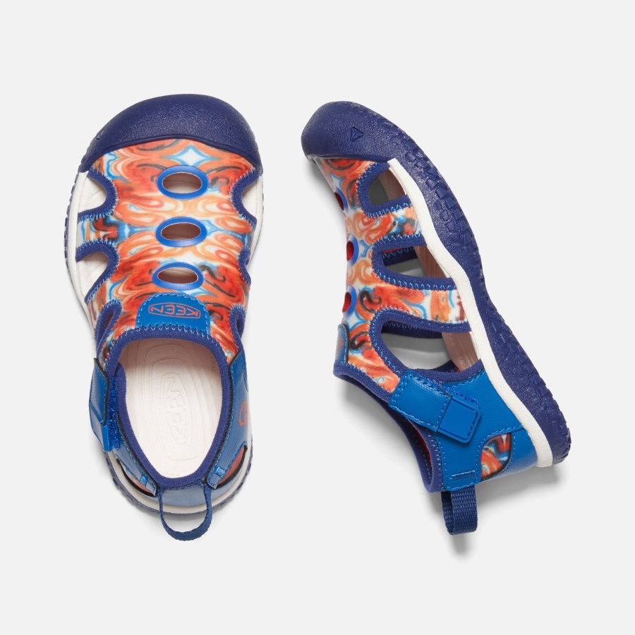 Orange Peel-Blue Keen Little Kids' Stingray x Outdoor Afro