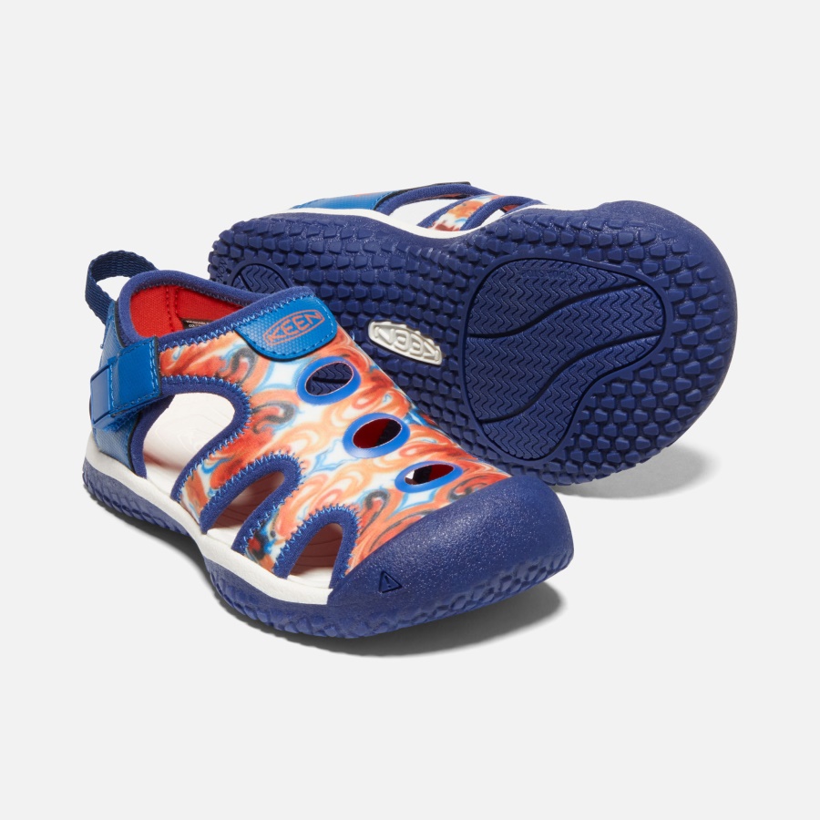 Orange Peel-Blue Keen Little Kids' Stingray x Outdoor Afro