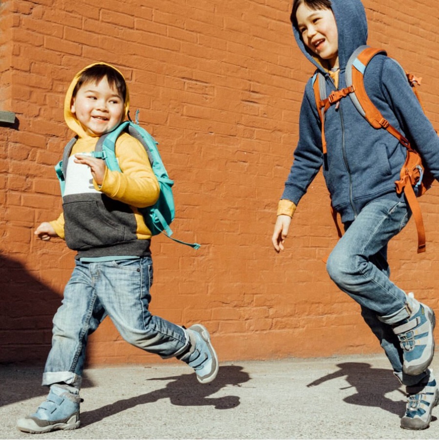 Keen Black-Mykonos Blue Big Kids' Knotch Double Strap Chukka