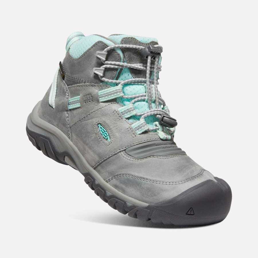 Grey-Blue Tint Keen Big Kids' Ridge Flex Waterproof Boot