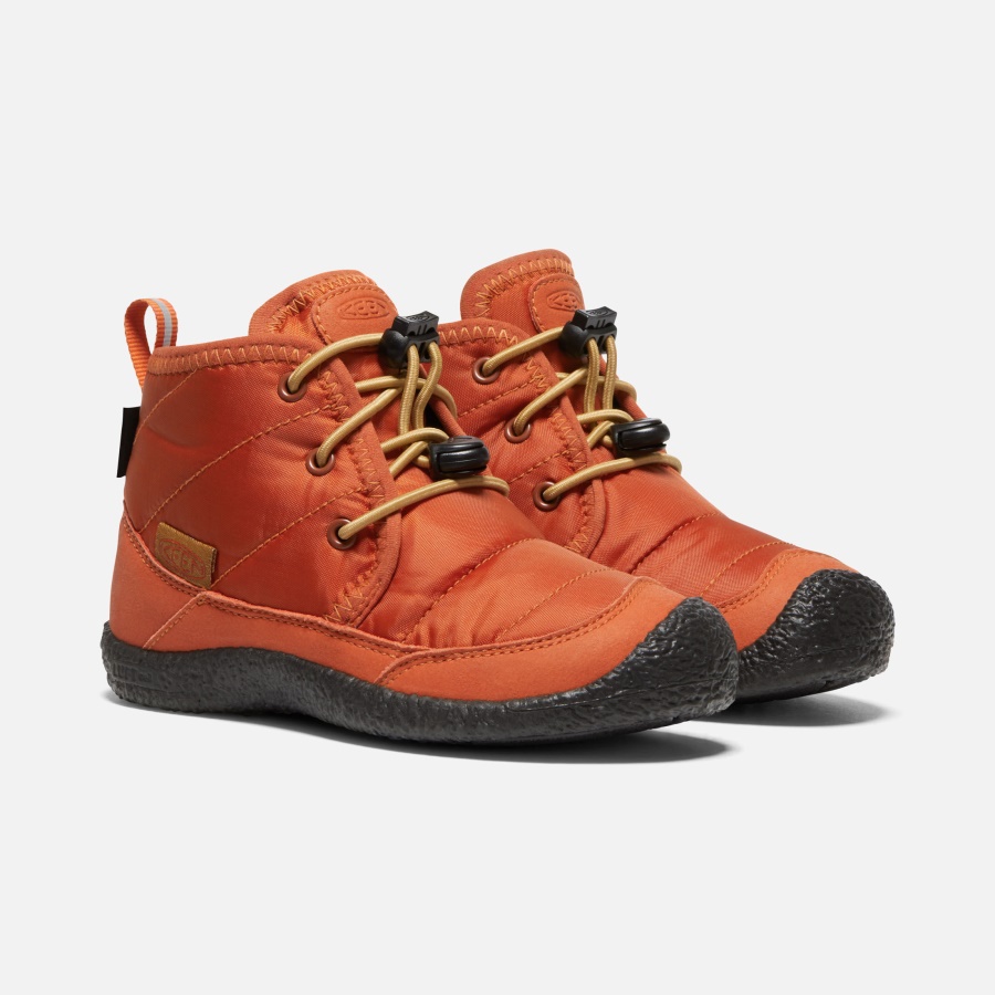 Potters Clay-Black Little Kids' Howser II Waterproof Chukka Keen