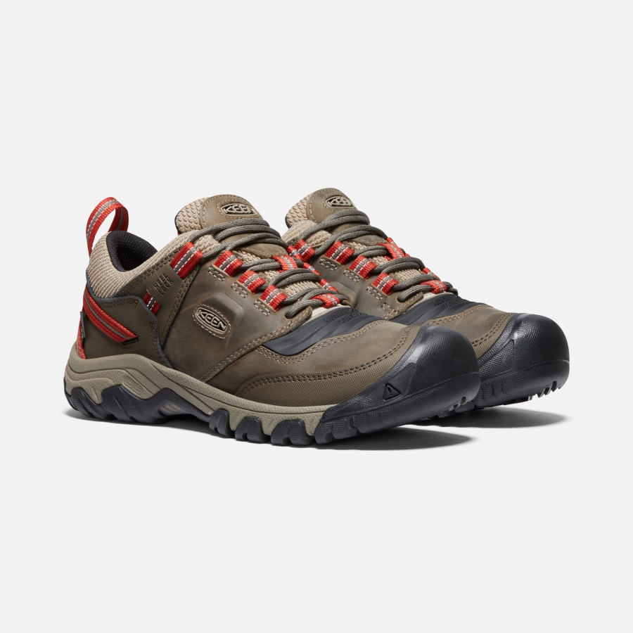 Keen TIMBERWOLF-KETCHUP Men's Ridge Flex Waterproof Wide
