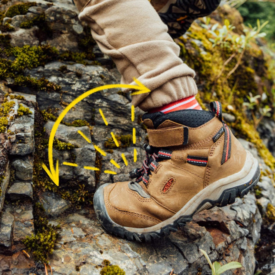 Keen Bison-Red Carpet Little Kids' Ridge Flex Waterproof Boot