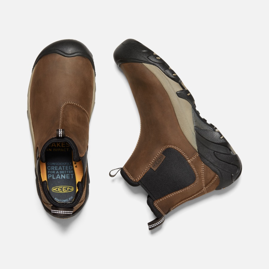 Veg Brown-Black Keen Men's Targhee II Chelsea