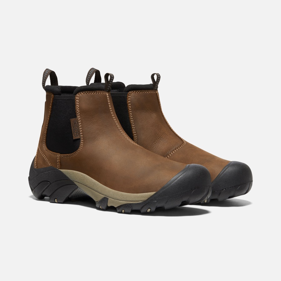 Veg Brown-Black Keen Men's Targhee II Chelsea