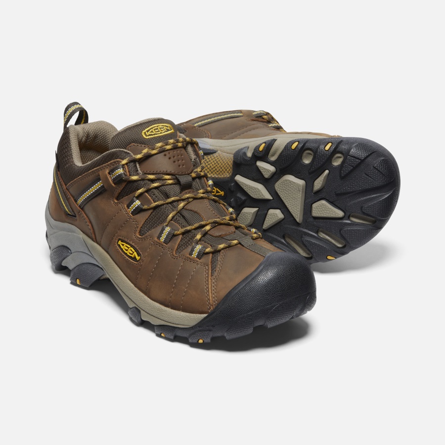 Cascade Brown-Golden Yellow Keen Men's Targhee II Waterproof