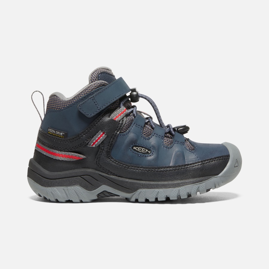 Keen Blue Nights-Red Carpet Little Kids' Targhee Waterproof Boot