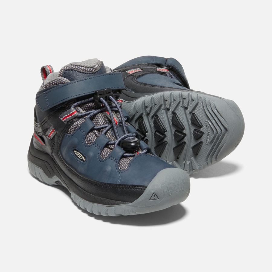 Keen Blue Nights-Red Carpet Little Kids' Targhee Waterproof Boot