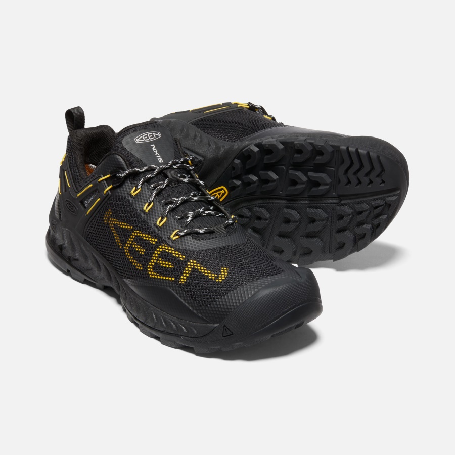 Black-KEEN Yellow Men's NXIS EVO Waterproof Shoe Keen
