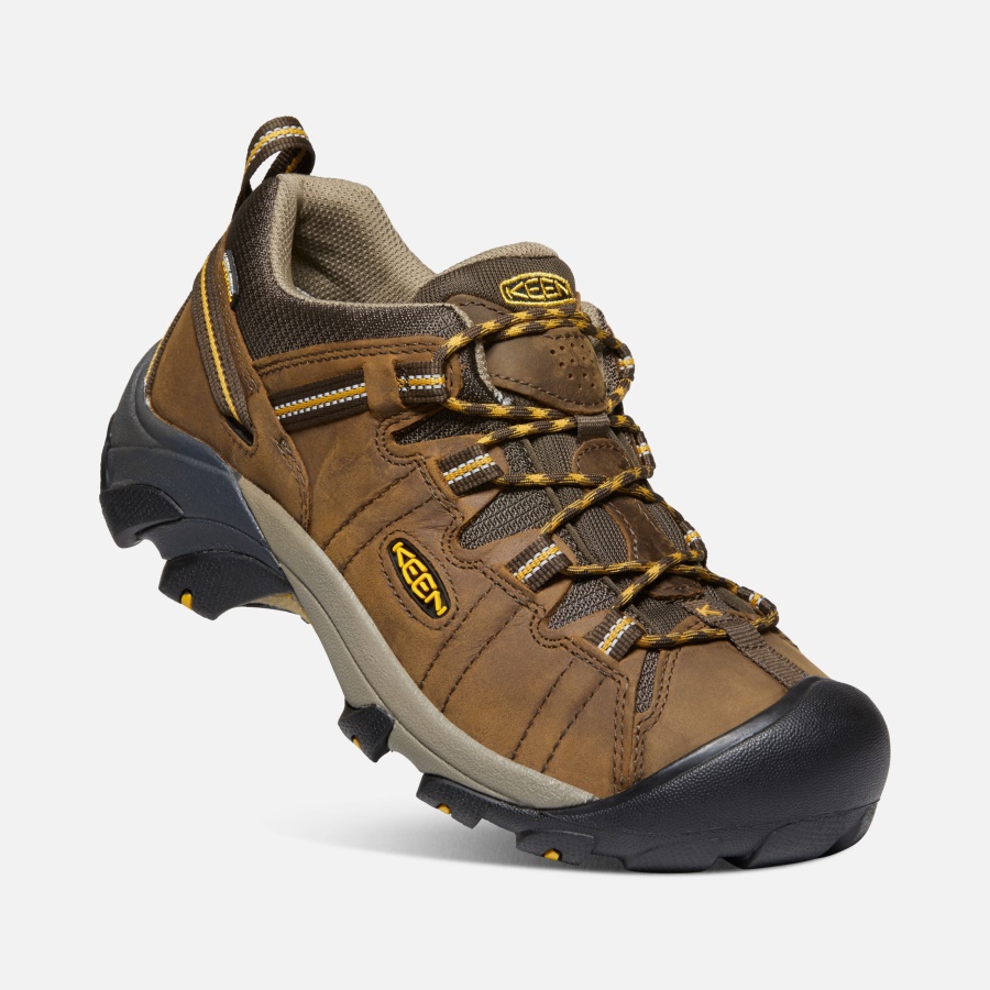 Keen Cascade Brown-Golden Yellow Men's Targhee II Waterproof Wide