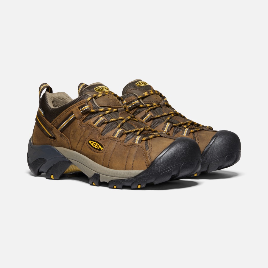 Keen Cascade Brown-Golden Yellow Men's Targhee II Waterproof Wide
