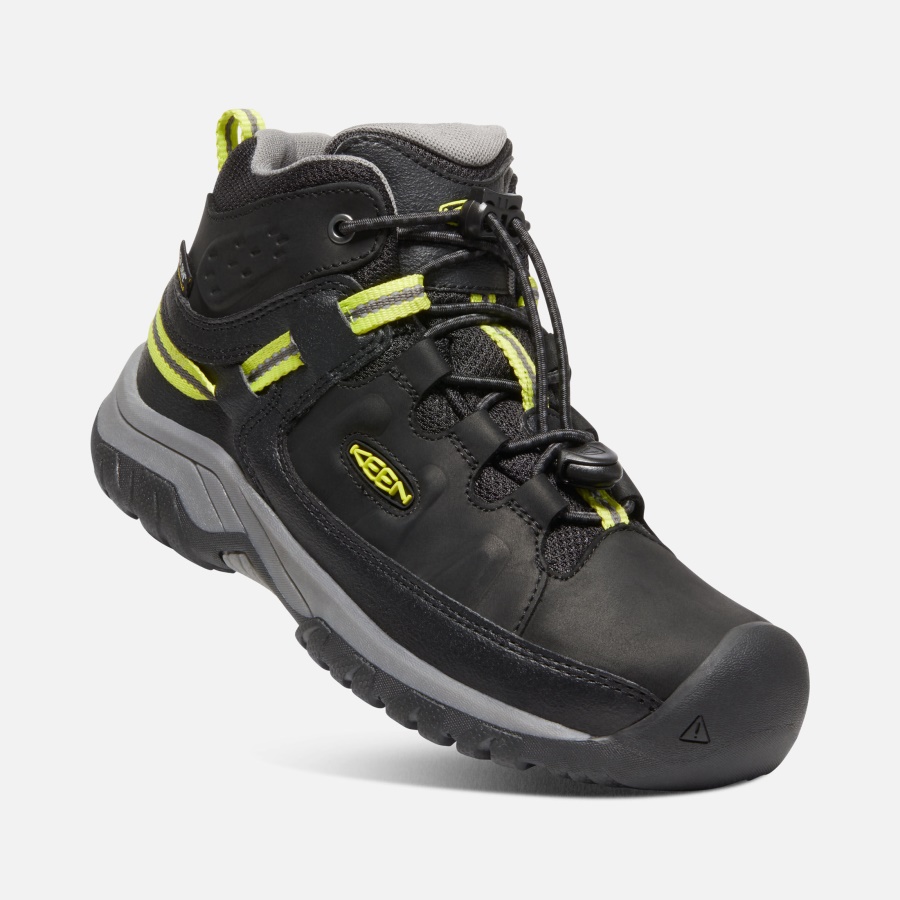 Keen Black-Steel Grey Big Kids' Targhee Waterproof Boot