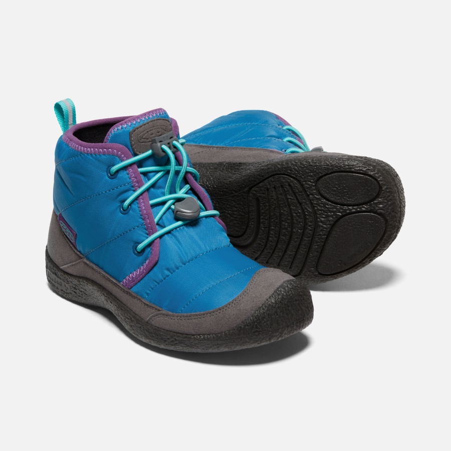 Mykonos Blue-Atlantis Big Kids' Howser II Waterproof Chukka Keen