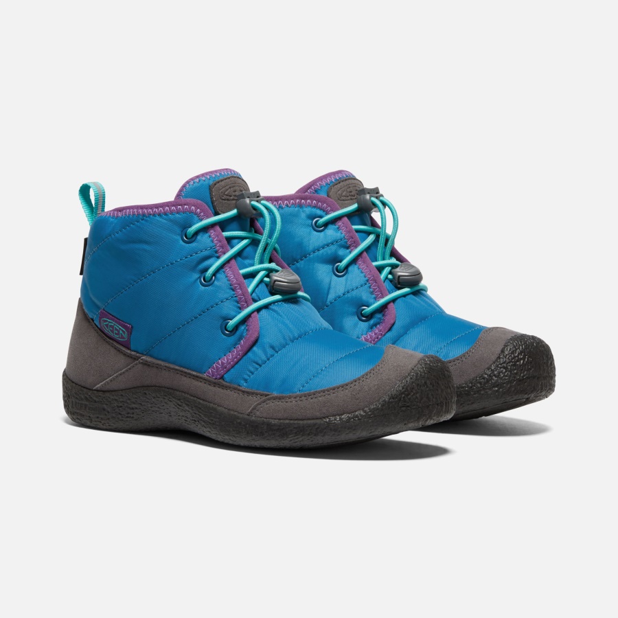 Mykonos Blue-Atlantis Big Kids' Howser II Waterproof Chukka Keen