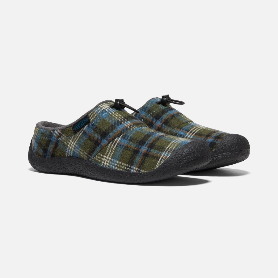 Green Plaid-Black Keen Men's Howser III Slide