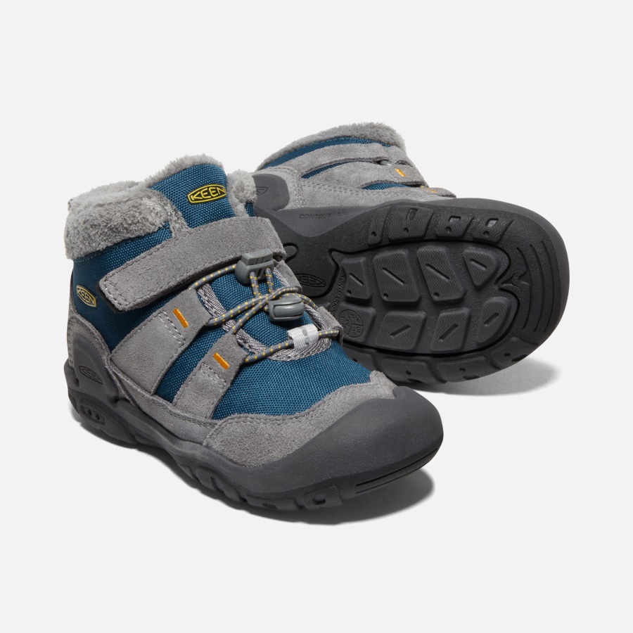 Steel Grey-Blue Wing Teal Little Kids' Knotch Chukka Keen