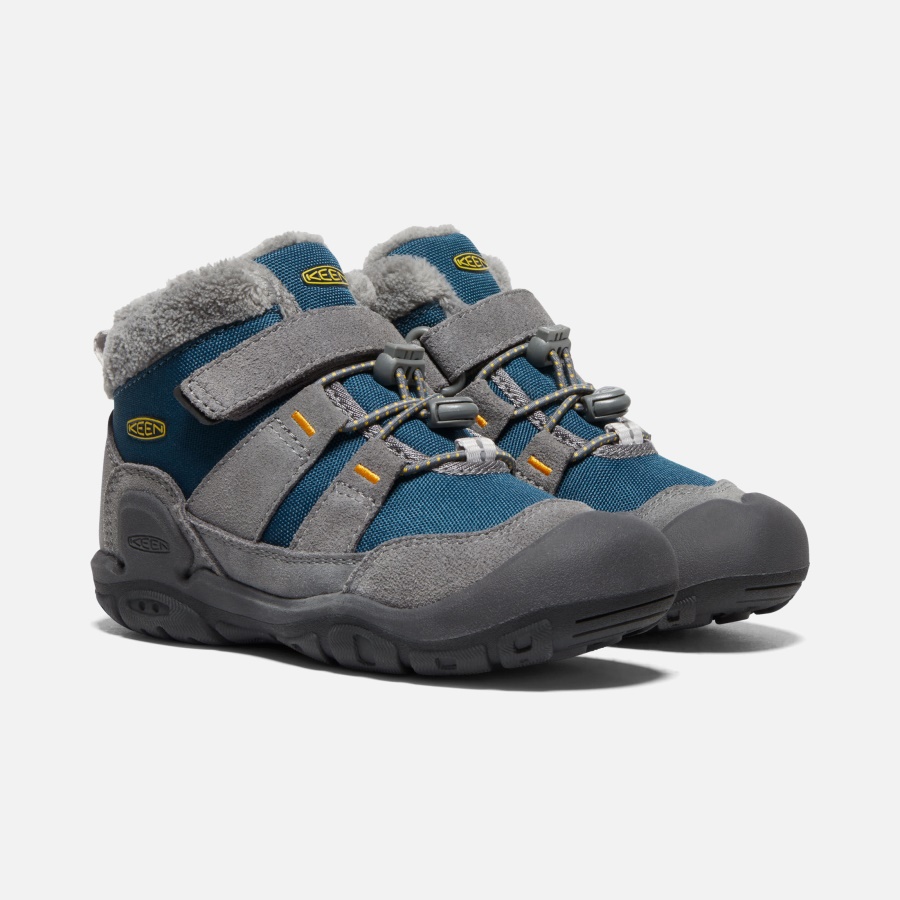Steel Grey-Blue Wing Teal Little Kids' Knotch Chukka Keen