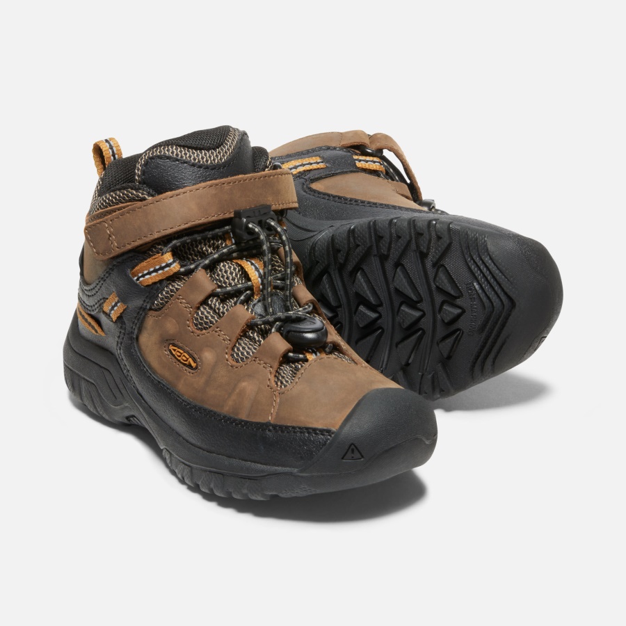 Keen DARK EARTH-GOLDEN BROWN Little Kids' Targhee Waterproof Boot