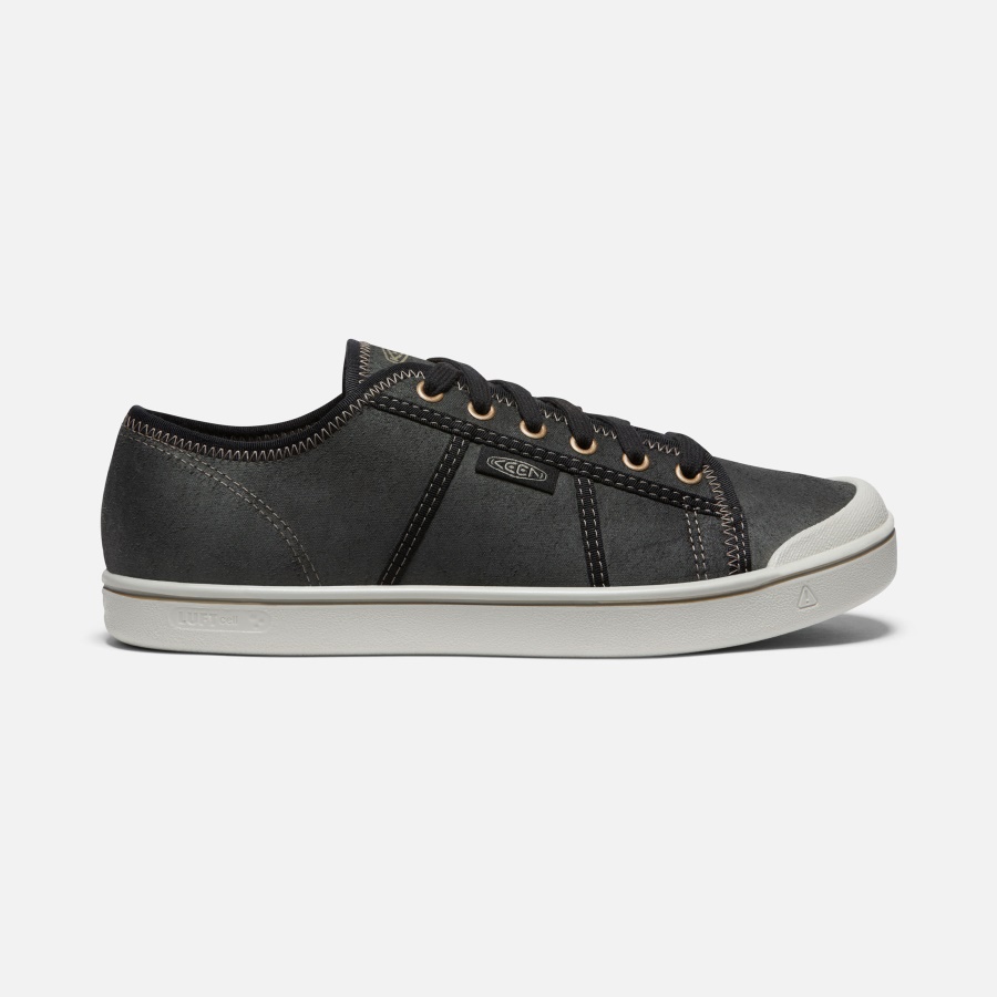 Black-Silver Birch Keen Men's Eldon Harvest Leather Sneaker