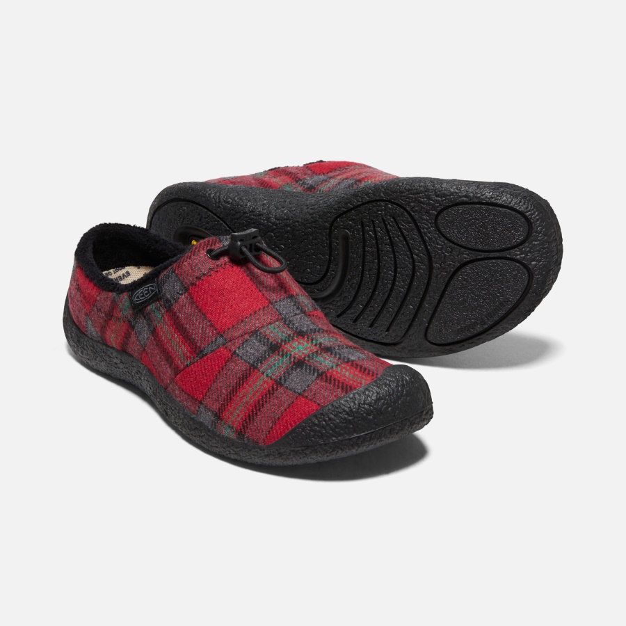 Red Plaid-Steel Grey Keen Women's Howser III Slide