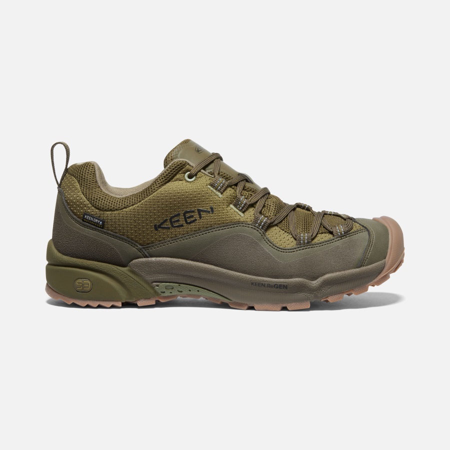 Olive Drab-Dark Olive Men's Wasatch Crest Waterproof Keen