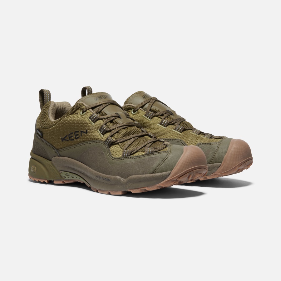 Olive Drab-Dark Olive Men's Wasatch Crest Waterproof Keen