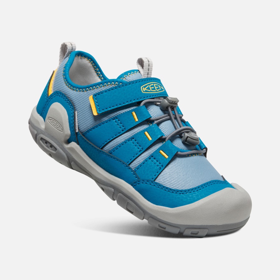Blue Shadow-Mykonos Blue Keen Big Kids' Knotch Hollow Sneaker