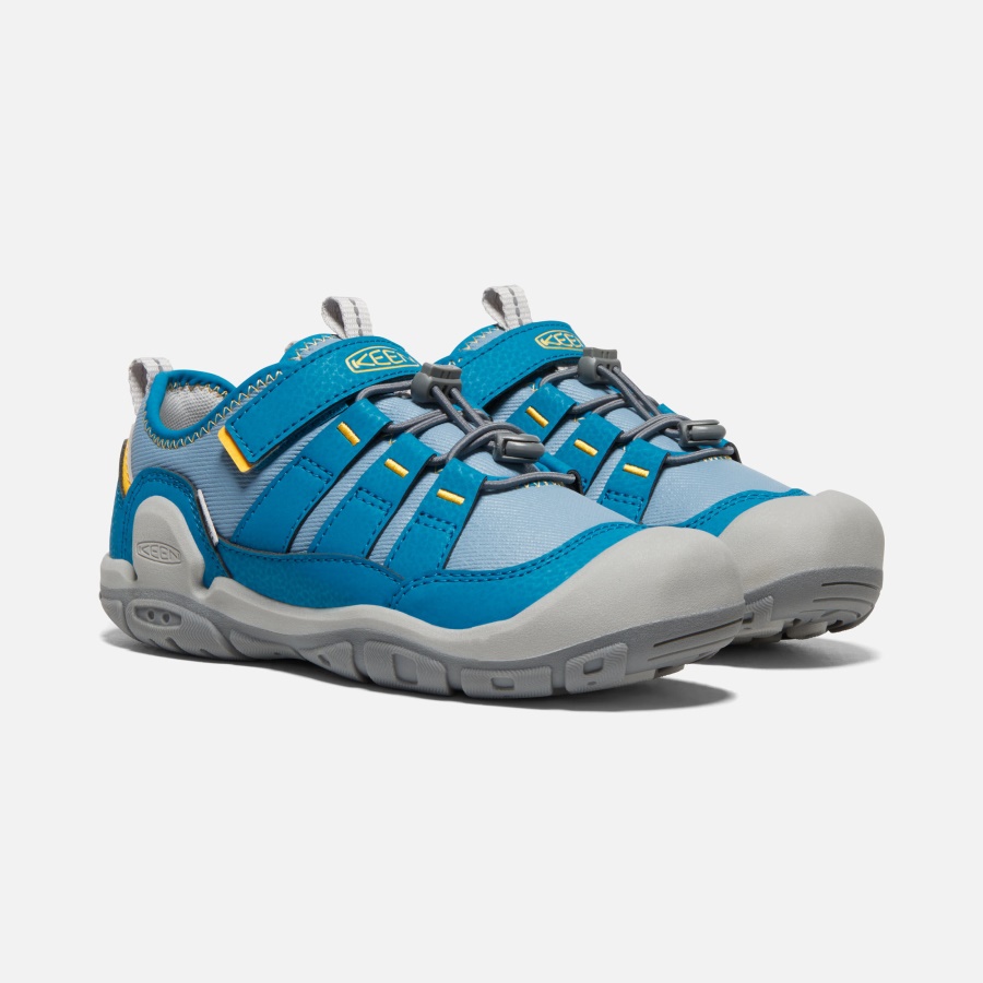 Blue Shadow-Mykonos Blue Keen Big Kids' Knotch Hollow Sneaker